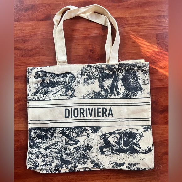 Christian Dior Canvas Linen Tote Bag New 🆕 - Picture 3 of 8